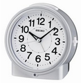 Seiko Clock Bedside Alarm - Silver